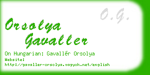 orsolya gavaller business card